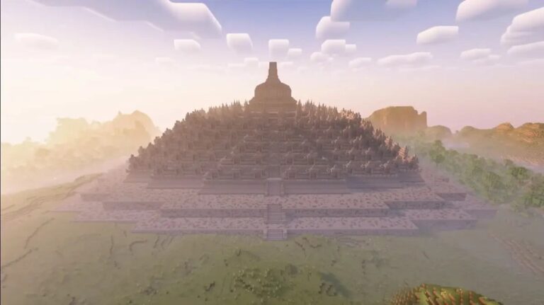 Keren, Youtuber Indonesia ini Ciptakan Candi Borobudur di Minecraft Dalam Waktu 100 Jam