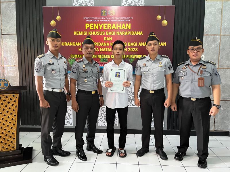 Rutan Purworejo Berikan Remisi Pada Narapidana di Hari Raya Natal